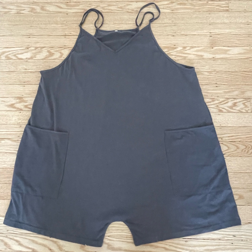 Dark Gray Sleeveless Romper